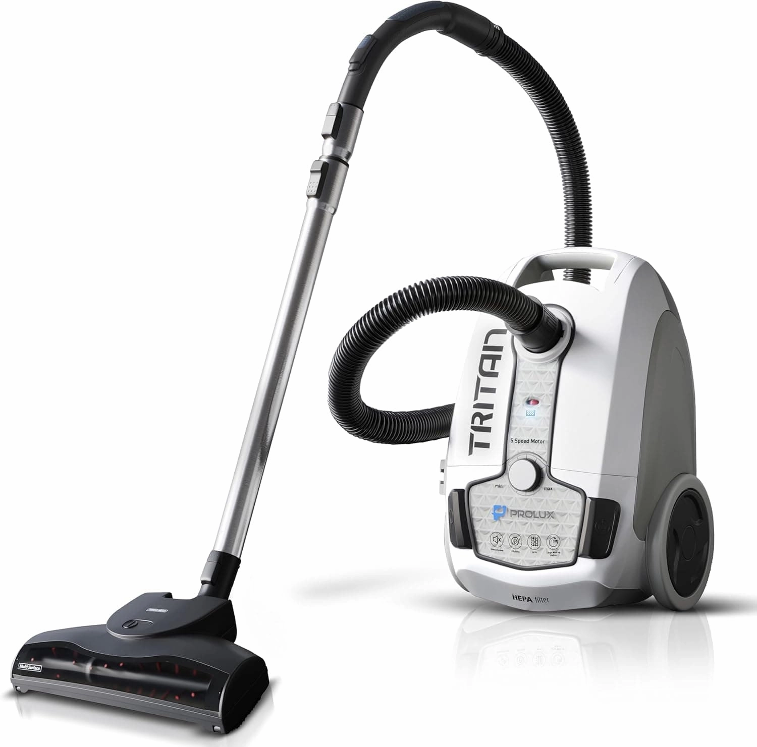 Prolux Tritan Canister Vacuum with Sealed HEPA Filtration and 12 Amp Motor upright vacuum, stick vacuum