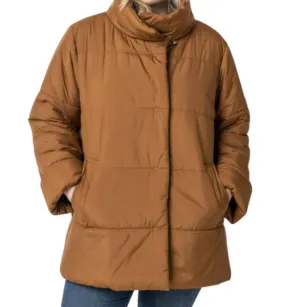 Puffer Car Coat In Hazelnut