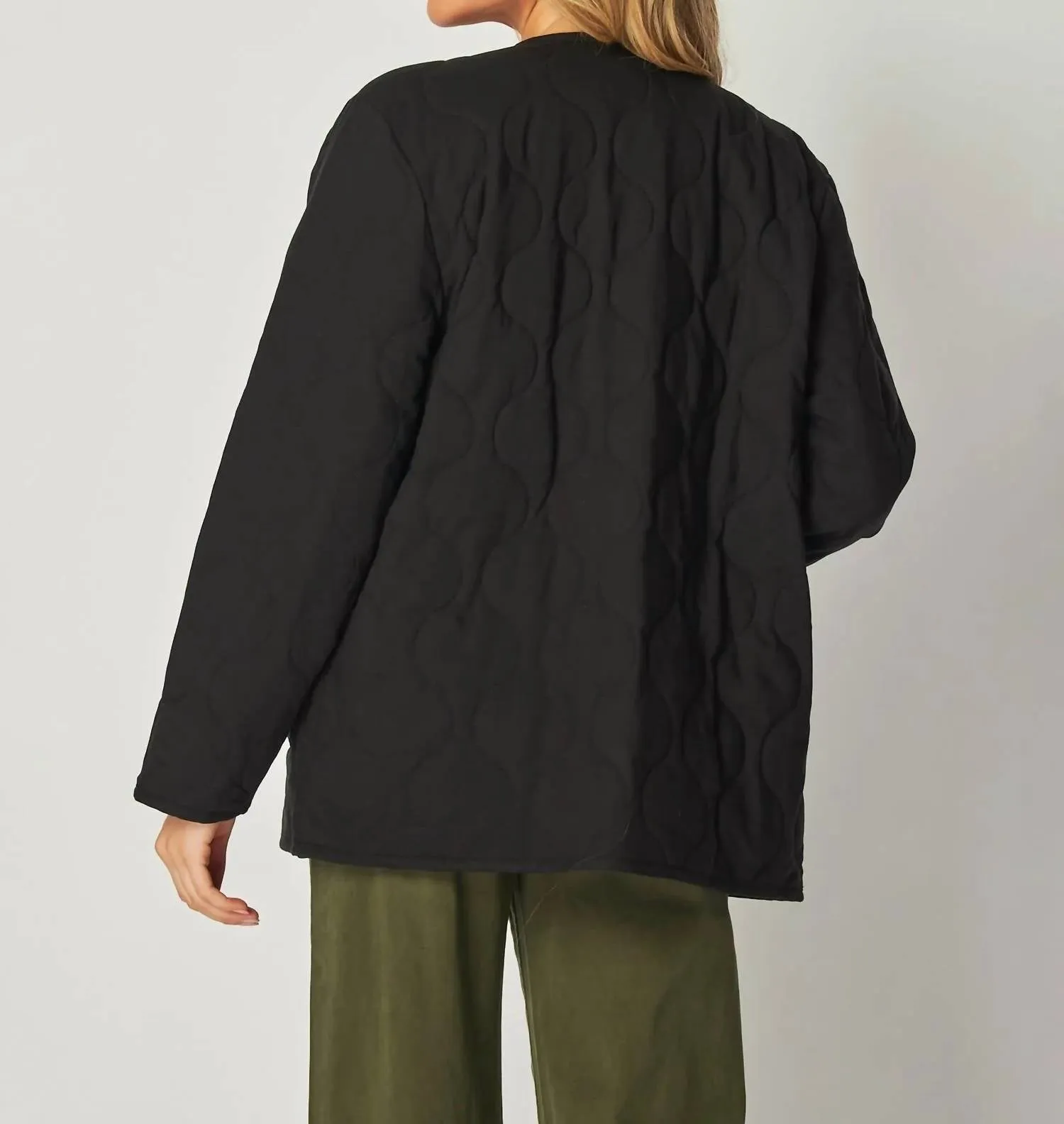 Quilted Jacket In Black