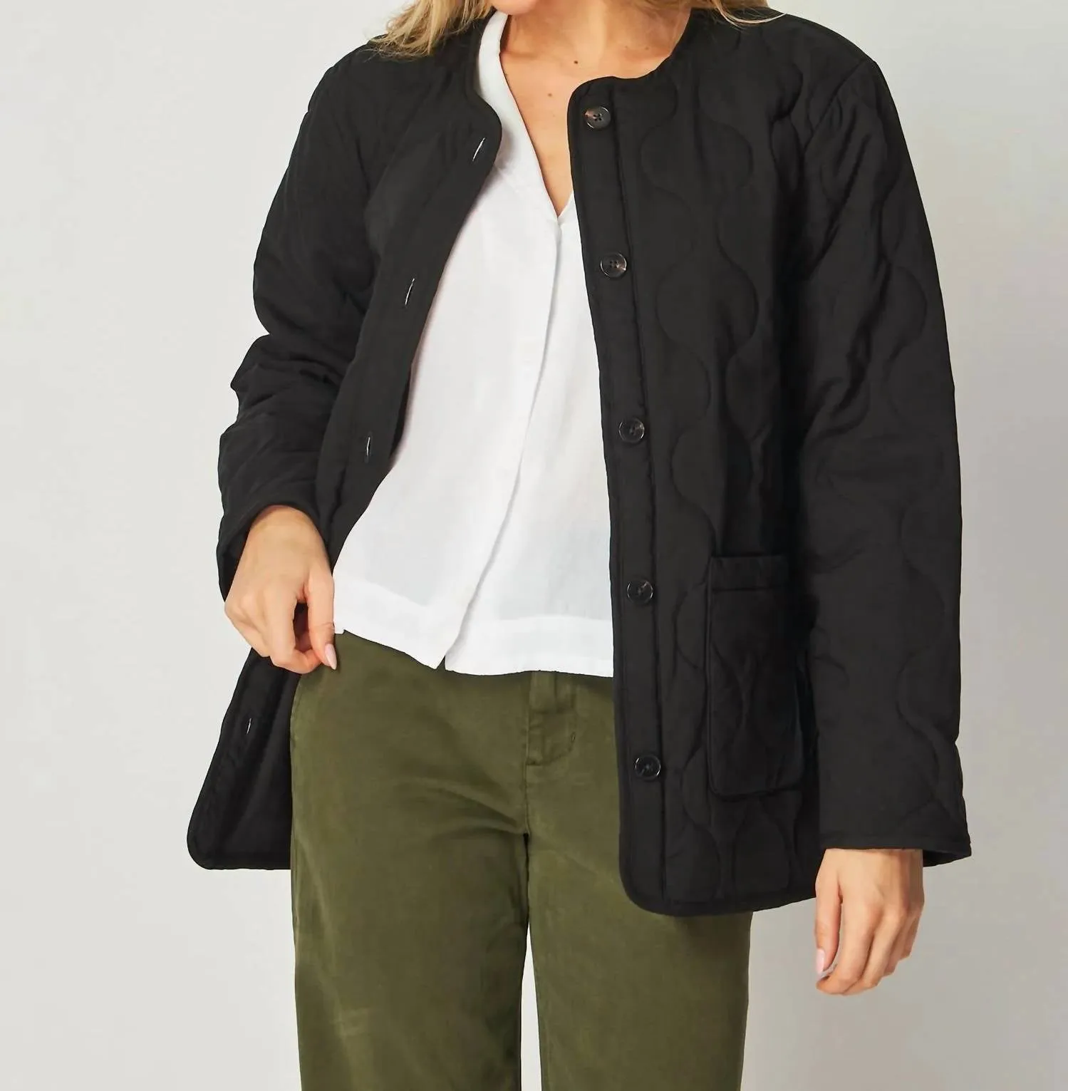 Quilted Jacket In Black