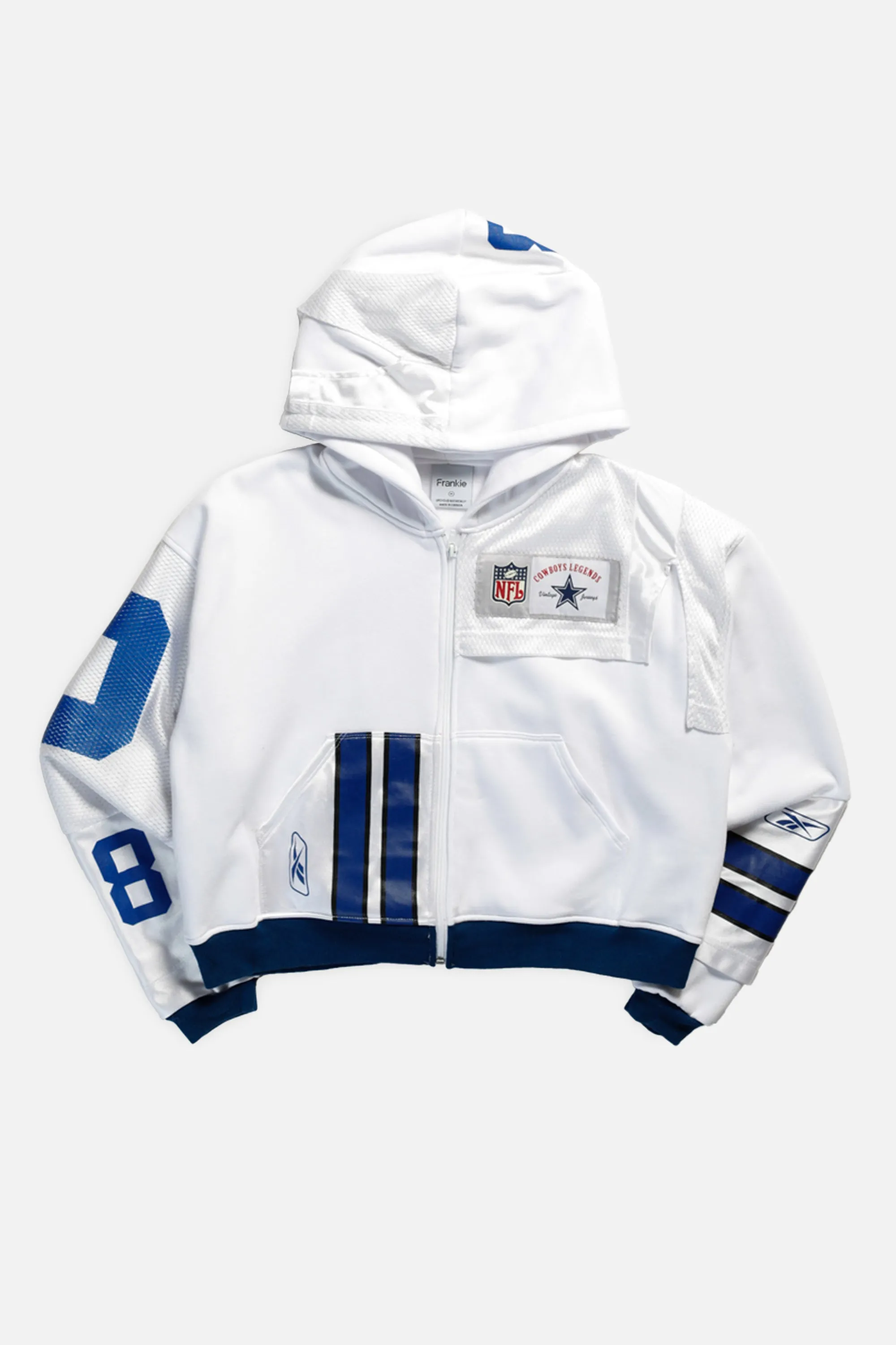 Rework Dallas Cowboys NFL Crop Zip Hoodie- M