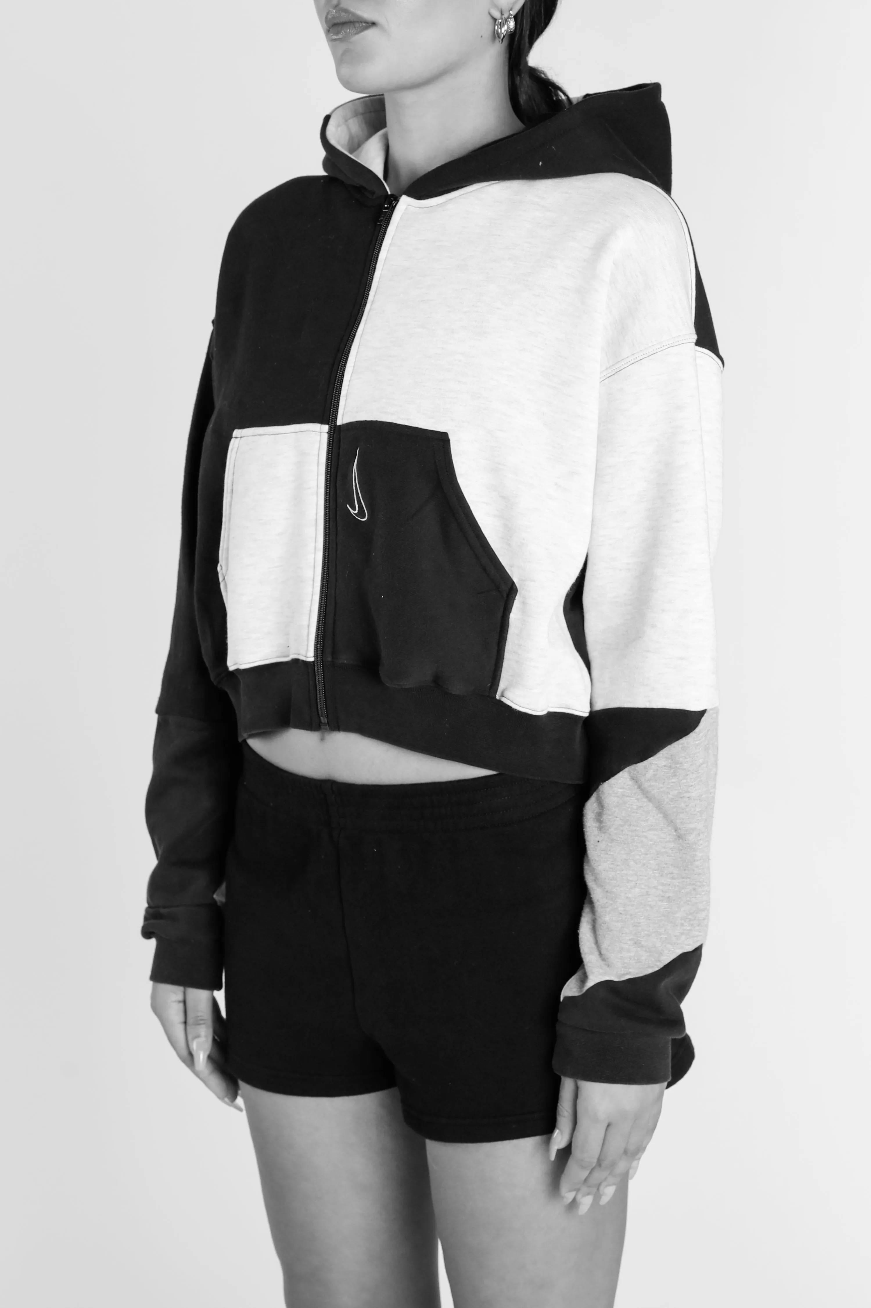 Rework Dallas Cowboys NFL Crop Zip Hoodie- M