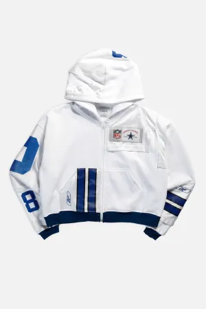 Rework Dallas Cowboys NFL Crop Zip Hoodie- M