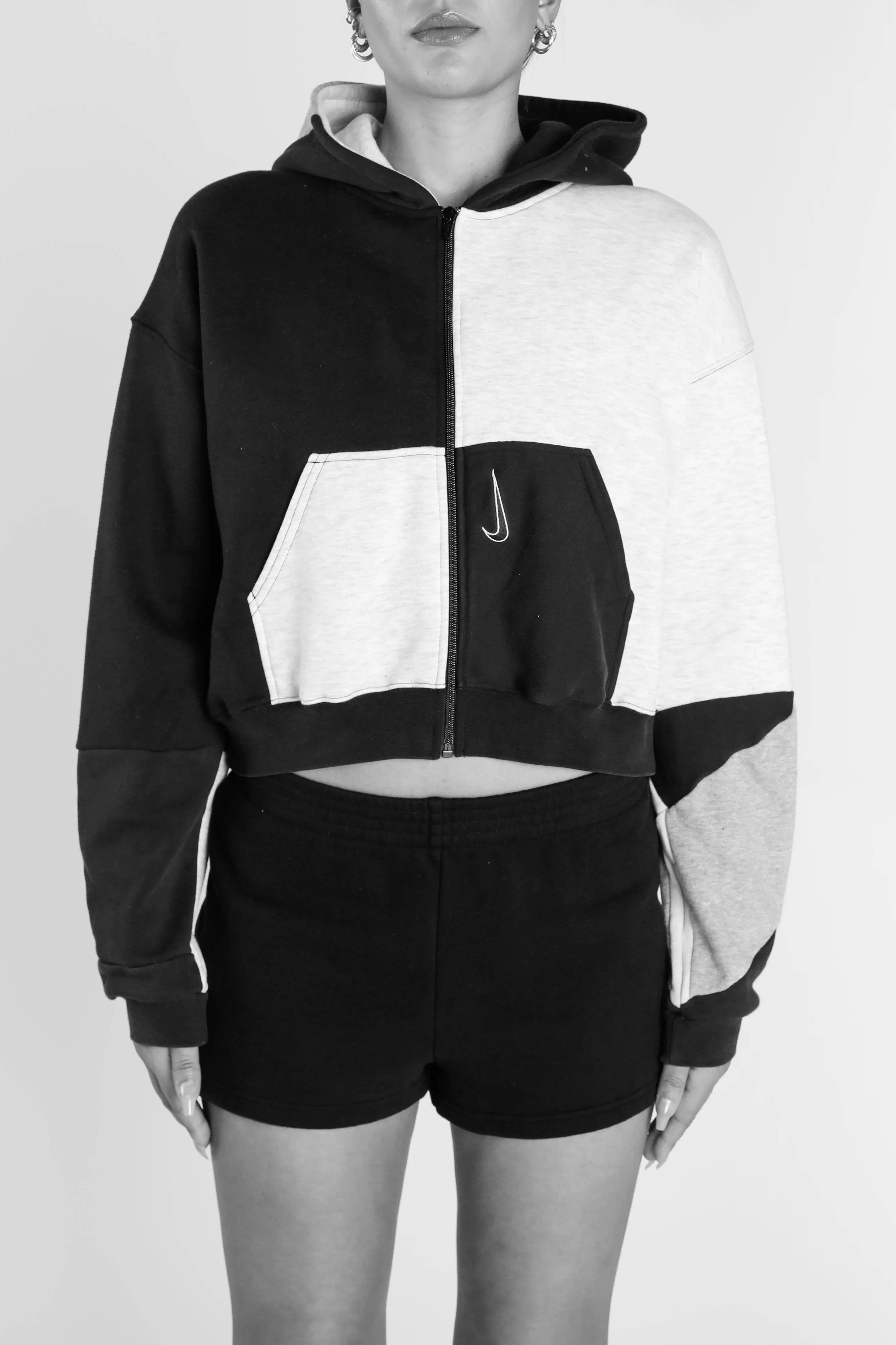 Rework Dallas Cowboys NFL Crop Zip Hoodie- M