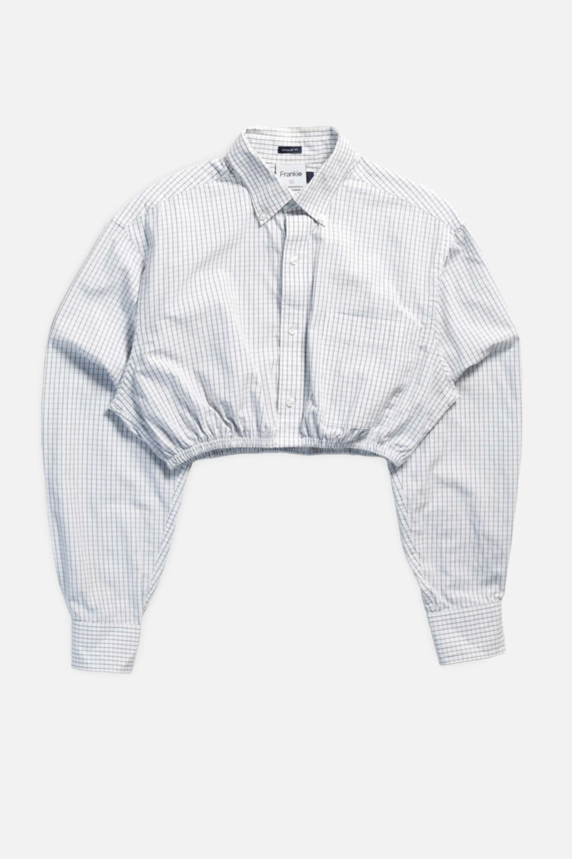 Rework Oxford Cinch Crop Shirt - S