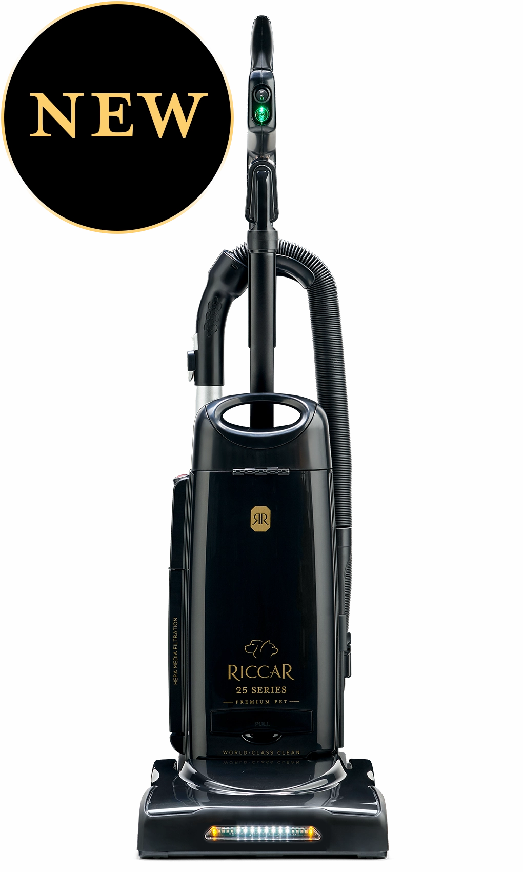 Riccar R25P Premium Pet Clean Air Upright Black vacuum cleaner, cordless vacuum