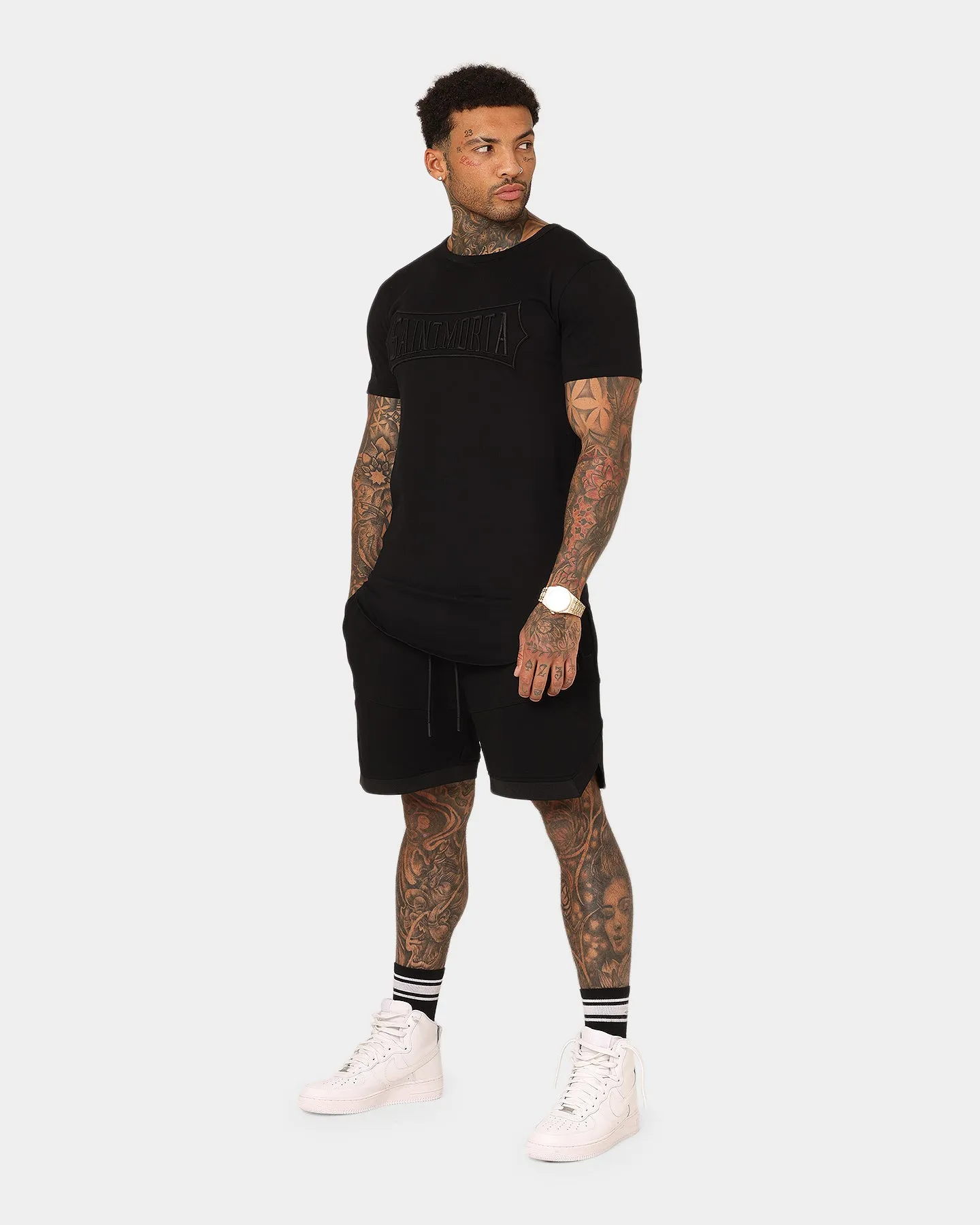 Saint Morta Annex Inset Basketball Shorts Black