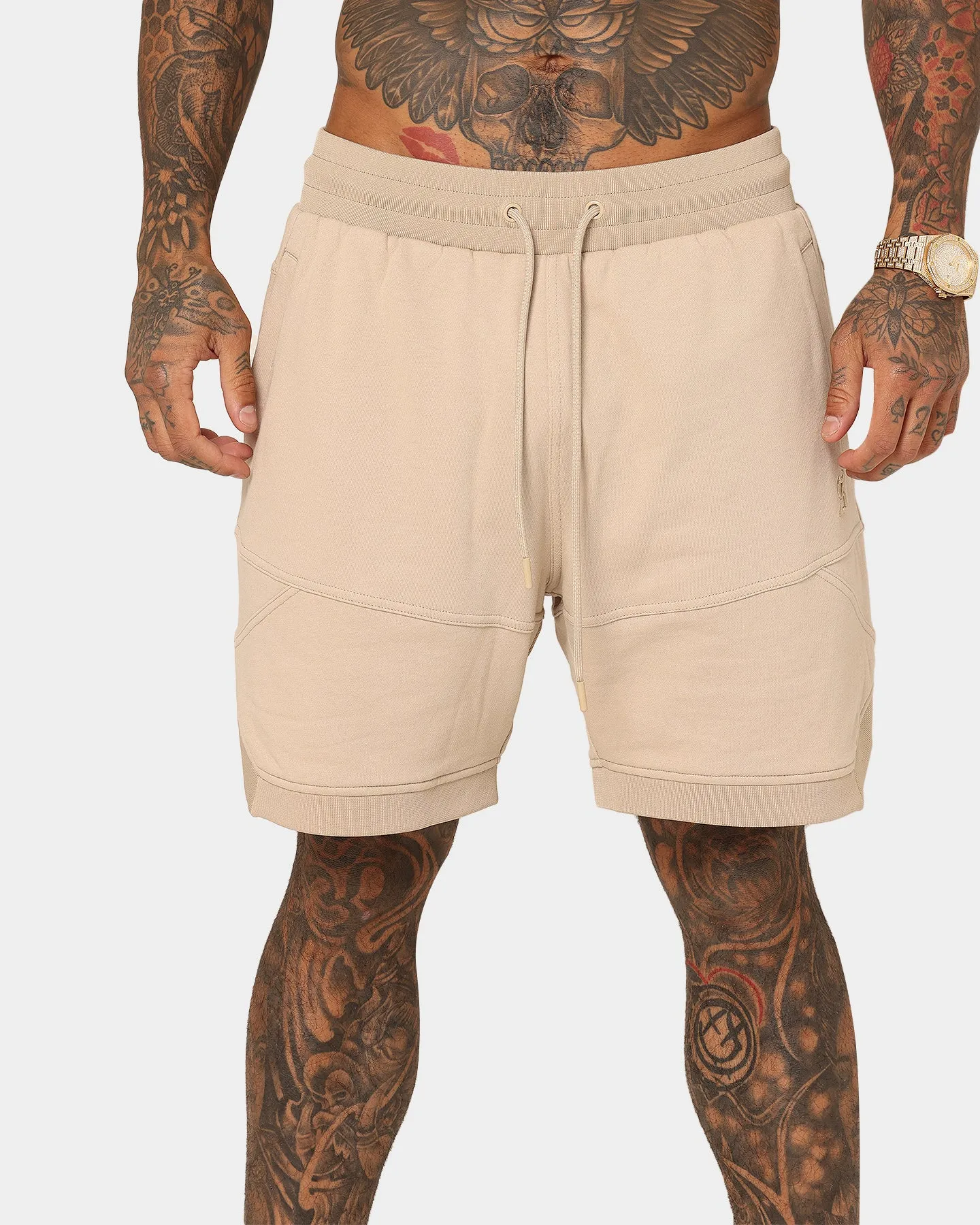 Saint Morta Annex Inset Basketball Shorts Stone