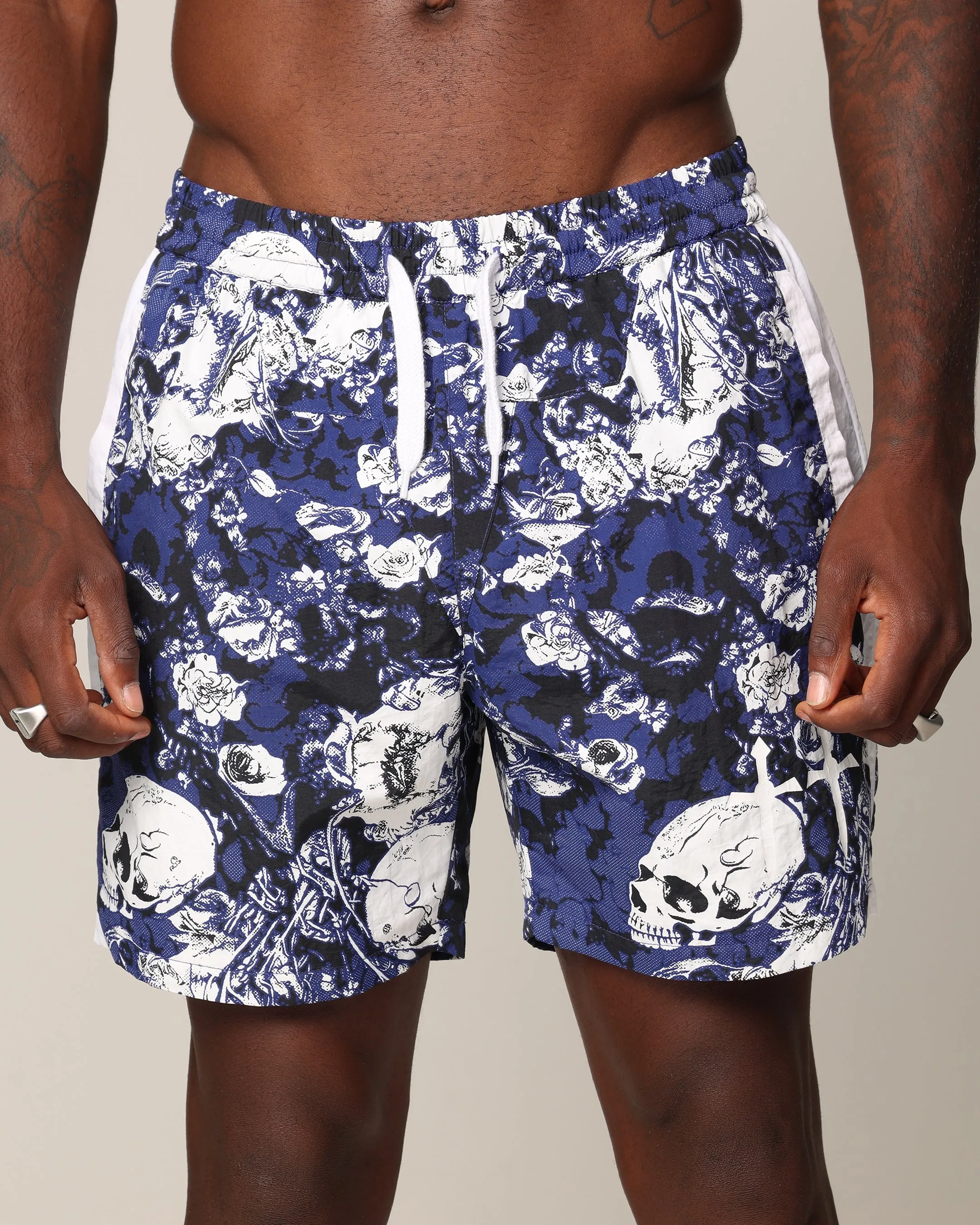Saint Morta Relic Nylon Shorts Blue/White