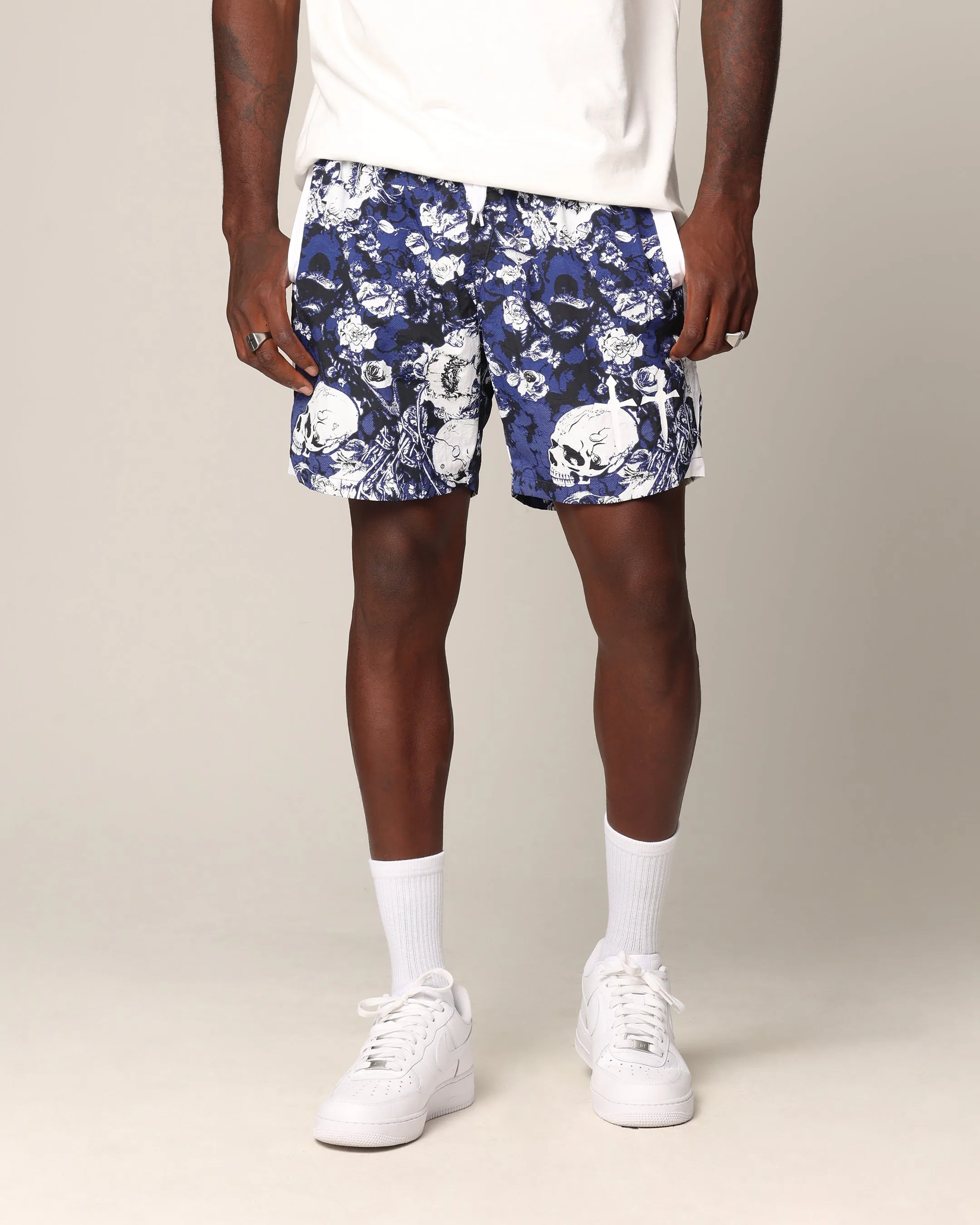 Saint Morta Relic Nylon Shorts Blue/White