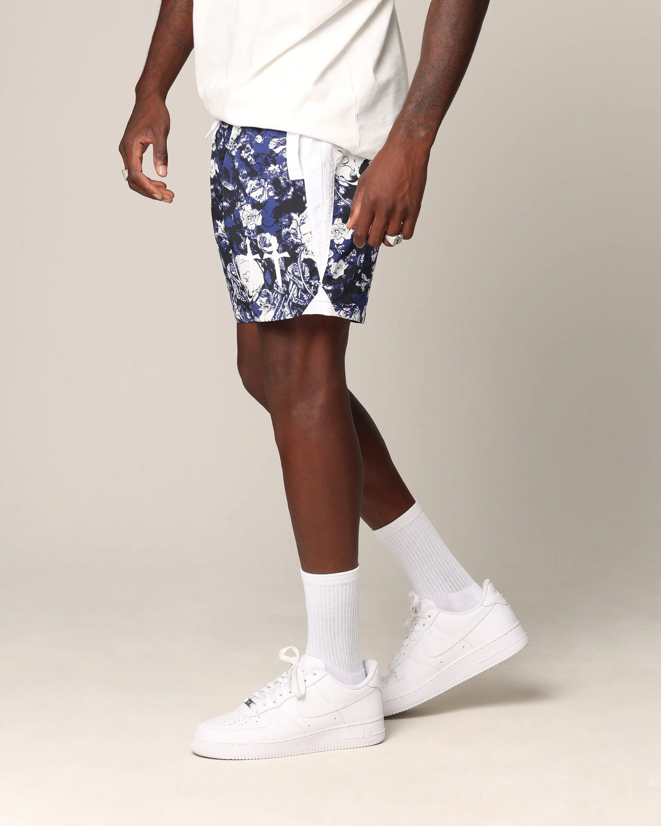 Saint Morta Relic Nylon Shorts Blue/White