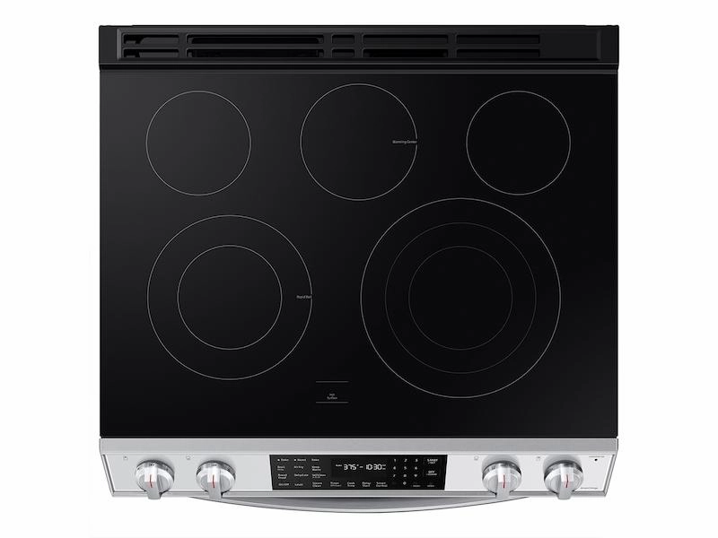 Samsung NE63BB851112 Bespoke 6.3 Cu. Ft. Smart Front Control Slide-In Electric Range With Air Fry & Wi-Fi In White Glass