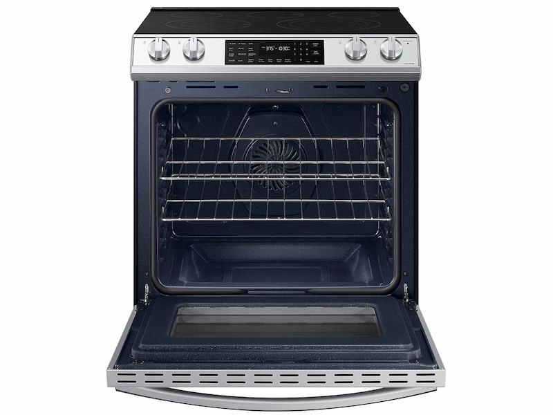 Samsung NE63BB851112 Bespoke 6.3 Cu. Ft. Smart Front Control Slide-In Electric Range With Air Fry & Wi-Fi In White Glass