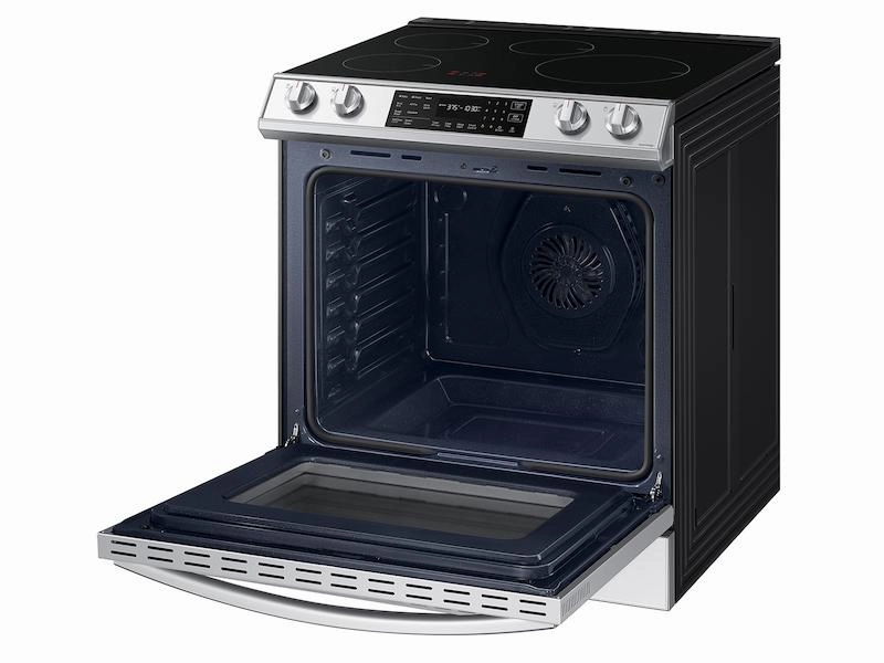 Samsung NE63BB861112 Bespoke 6.3 Cu. Ft. Smart Rapid Heat Induction Slide-In Range With Air Fry & Convection  In White Glass