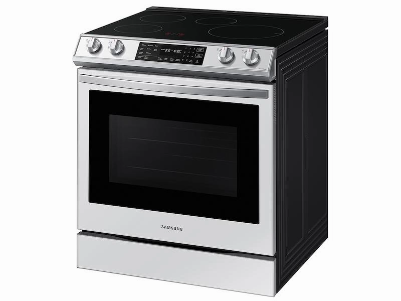 Samsung NE63BB861112 Bespoke 6.3 Cu. Ft. Smart Rapid Heat Induction Slide-In Range With Air Fry & Convection  In White Glass