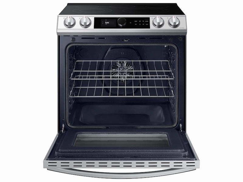 Samsung NE63BB871112 Bespoke Smart Slide-In Electric Range 6.3 Cu. Ft. With Smart Dial & Air Fry In White Glass