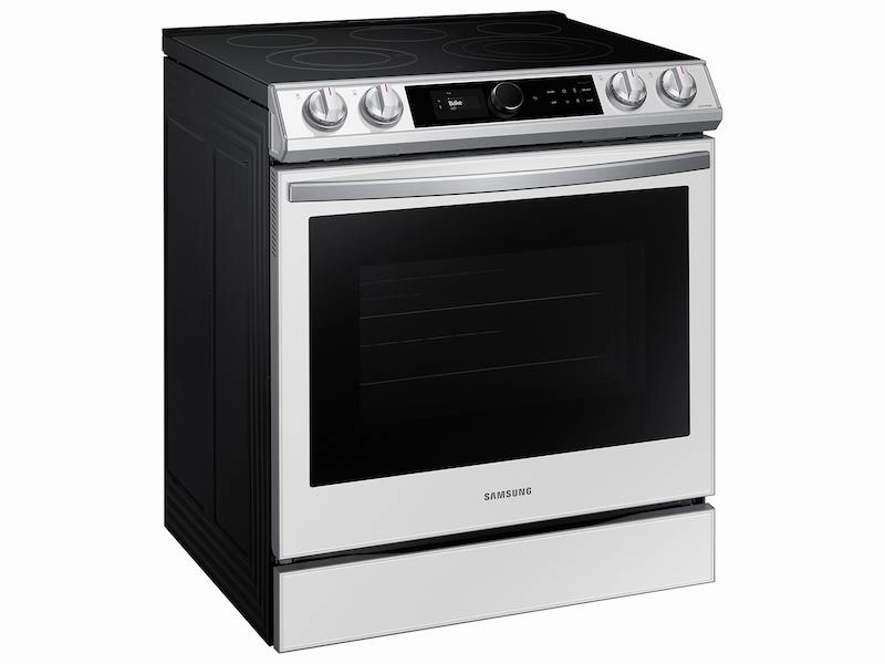 Samsung NE63BB871112 Bespoke Smart Slide-In Electric Range 6.3 Cu. Ft. With Smart Dial & Air Fry In White Glass