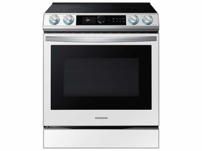 Samsung NE63BB871112 Bespoke Smart Slide-In Electric Range 6.3 Cu. Ft. With Smart Dial & Air Fry In White Glass Freestanding Ranges freestanding dual fuel range 30 inch