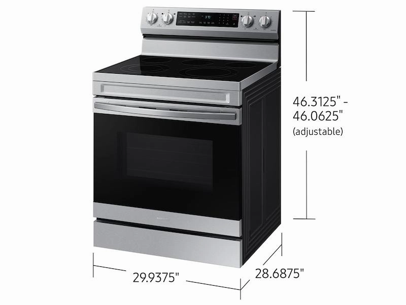 Samsung NE63D6511SR 6.3 Cu. Ft. Smart Freestanding Energy Star? Certified Electric Range With Air Fry In Stainless Steel