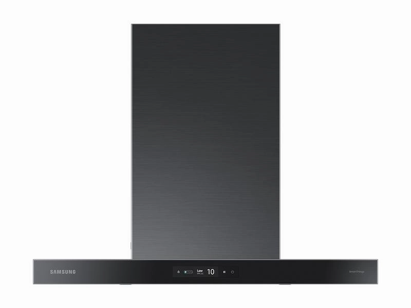 Samsung NK30CB700W33 30" Bespoke Smart Wall Mount Hood With Lcd Display In Clean Deep Charcoal Ventilation Range Hoods high suction kitchen exhaust hood
