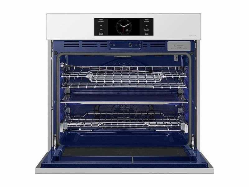 Samsung NV51CB700S12 Bespoke 30" White Glass Single Wall Oven With Ai Pro Cooking&#8482; Camera