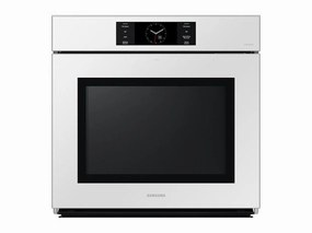 Samsung NV51CB700S12 Bespoke 30" White Glass Single Wall Oven With Ai Pro Cooking&#8482; Camera Wall Ovens convection wall oven with steam assist