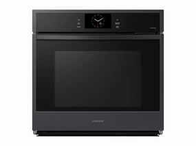 Samsung NV51CG600SMT 30" Single Wall Oven With Steam Cook In Matte Black Wall Ovens convection wall oven with steam assist
