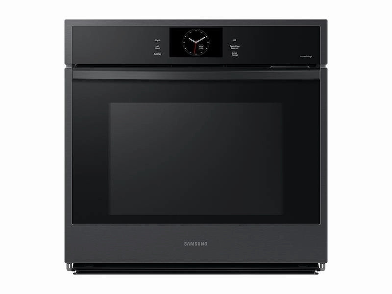 Samsung NV51CG600SMT 30" Single Wall Oven With Steam Cook In Matte Black Wall Ovens convection wall oven with steam assist