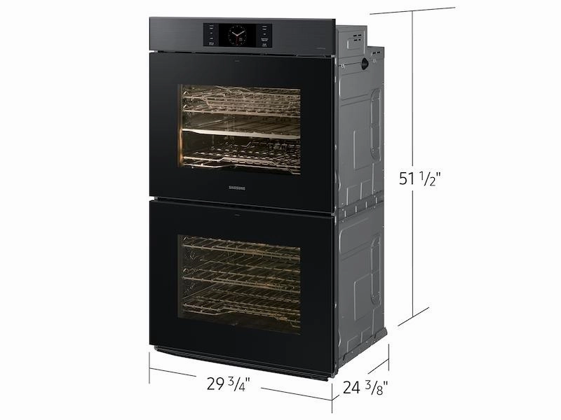 Samsung NV51CG700DMT Bespoke 30" Matte Black Steel Double Wall Oven With Ai Pro Cooking&#8482; Camera