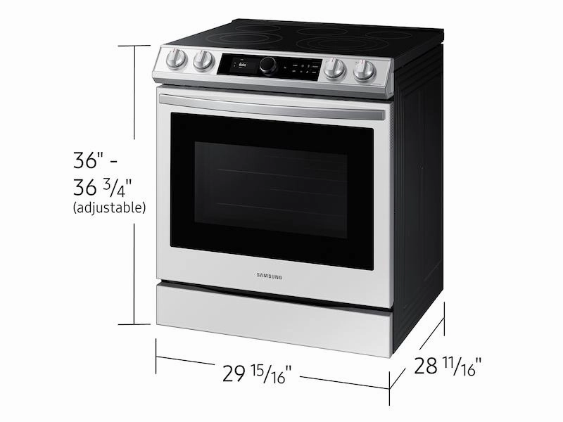Samsung NX60BB871112 Bespoke Smart Slide-In Gas Range 6.0 Cu. Ft. With Smart Dial, Air Fry & Wi-Fi In White Glass