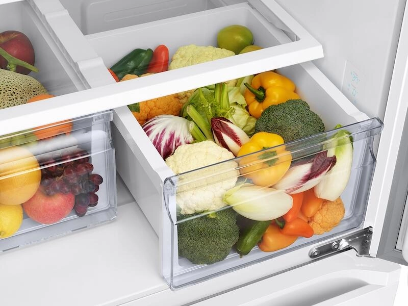 Samsung RF20A5101WW 19.5 Cu. Ft. Smart 3-Door French Door Refrigerator In White