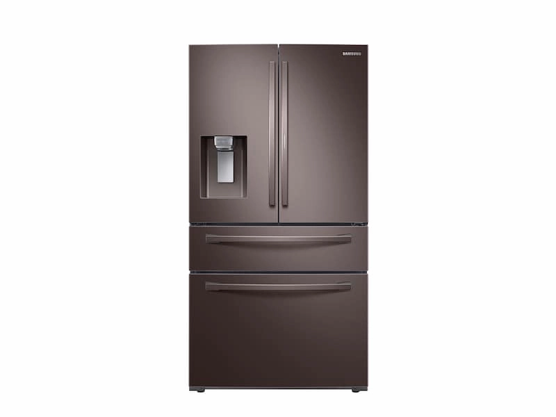 Samsung RF22R7351DT 22 Cu. Ft. Food Showcase Counter Depth 4-Door French Door Refrigerator In Tuscan Stainless Steel Freestanding Refrigerators freestanding fridge freezer combo