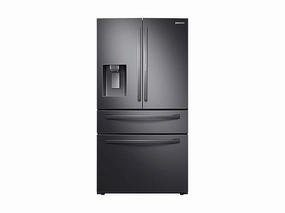 Samsung RF22R7351SG 22 Cu. Ft. Food Showcase Counter Depth 4-Door French Door Refrigerator In Black Stainless Steel Freestanding Refrigerators freestanding fridge freezer combo