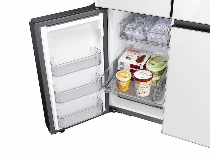 Samsung RF23A967512 Bespoke 4-Door Flex&#8482; Refrigerator (23 Cu. Ft.) In White Glass