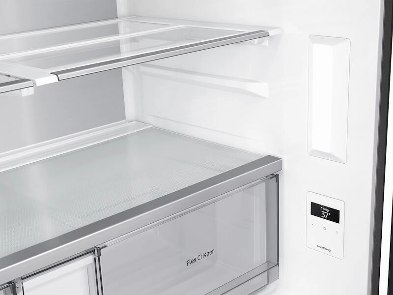 Samsung RF23A9675MT 23 Cu. Ft. Smart Counter Depth Bespoke 4-Door Flex&#8482; Refrigerator With Customizable Panel Colors In Matte Black Steel