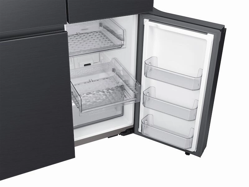 Samsung RF23A9675MT 23 Cu. Ft. Smart Counter Depth Bespoke 4-Door Flex&#8482; Refrigerator With Customizable Panel Colors In Matte Black Steel
