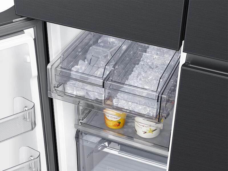 Samsung RF23A9675MT 23 Cu. Ft. Smart Counter Depth Bespoke 4-Door Flex&#8482; Refrigerator With Customizable Panel Colors In Matte Black Steel