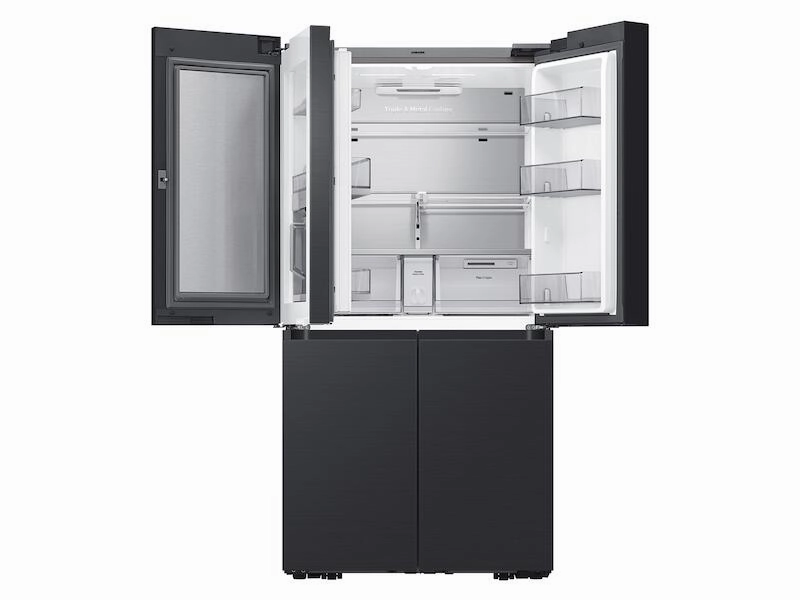 Samsung RF23A9675MT 23 Cu. Ft. Smart Counter Depth Bespoke 4-Door Flex&#8482; Refrigerator With Customizable Panel Colors In Matte Black Steel
