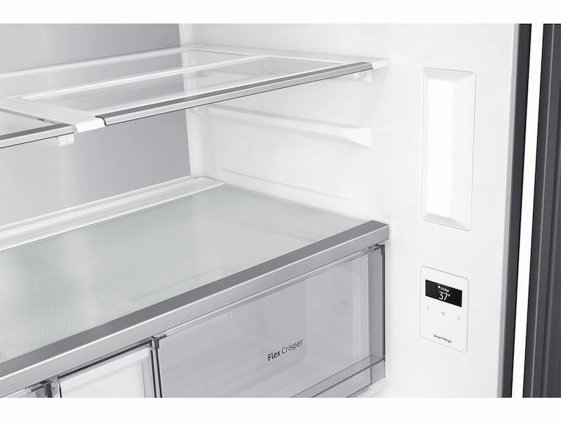 Samsung RF23A9771SG 23 Cu. Ft. Smart Counter Depth 4-Door Flex&#8482; Refrigerator With Family Hub&#8482; And Beverage Center In Black Stainless Steel