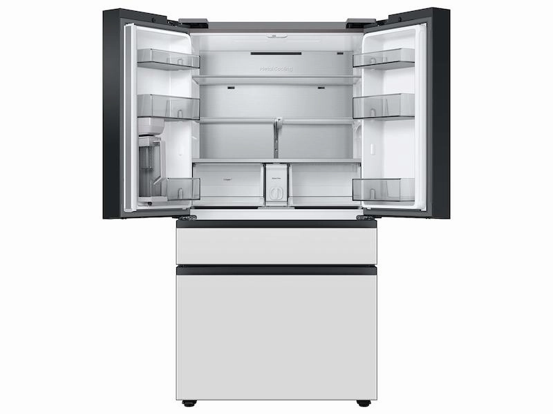 Samsung RF23BB820012 Bespoke 4-Door French Door Refrigerator (23 Cu. Ft.) With Autofill Water Pitcher In White Glass
