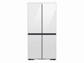 Samsung RF23DB960012 Bespoke Counter Depth 4-Door Flex&#8482; Refrigerator (23 Cu. Ft.) With Beverage Center&#8482; In White Glass - (With Customizable Door Panel Colors) Freestanding Refrigerators freestanding fridge freezer combo