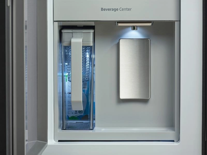 Samsung RF23DB9600QL Bespoke Counter Depth 4-Door Flex&#8482; Refrigerator (23 Cu. Ft.) With Beverage Center &#8482; In Stainless Steel - (With Customizable Door Panel Colors)