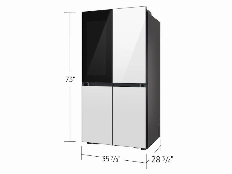 Samsung RF23DB970012 Bespoke Counter Depth 4-Door Flex&#8482; Refrigerator (23 Cu. Ft.) With Beverage Zone&#8482; And Auto Open Door In White Glass
