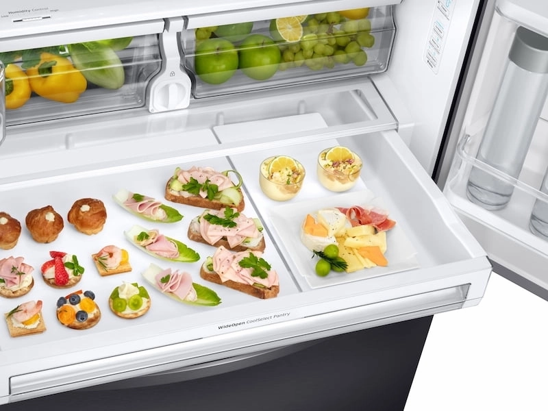 Samsung RF23R6201SG 23 Cu. Ft. 3-Door French Door, Counter Depth Refrigerator With Coolselect Pantry&#8482; In Black Stainless Steel