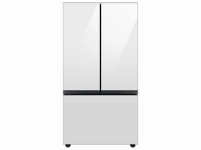 Samsung RF24BB620012 Bespoke 3-Door French Door Refrigerator (24 Cu. Ft.) With Autofill Water Pitcher In White Glass Freestanding Refrigerators freestanding fridge freezer combo