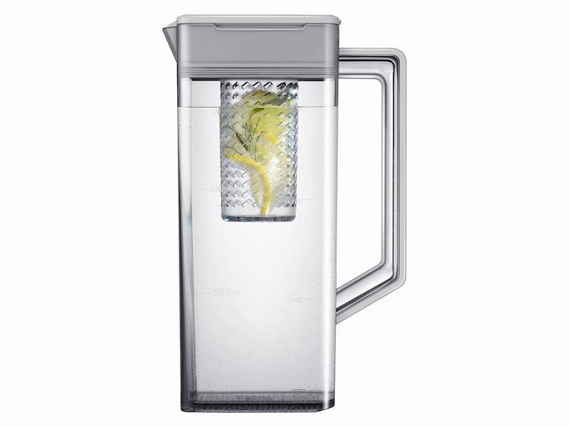 Samsung RF24BB620012 Bespoke 3-Door French Door Refrigerator (24 Cu. Ft.) With Autofill Water Pitcher In White Glass