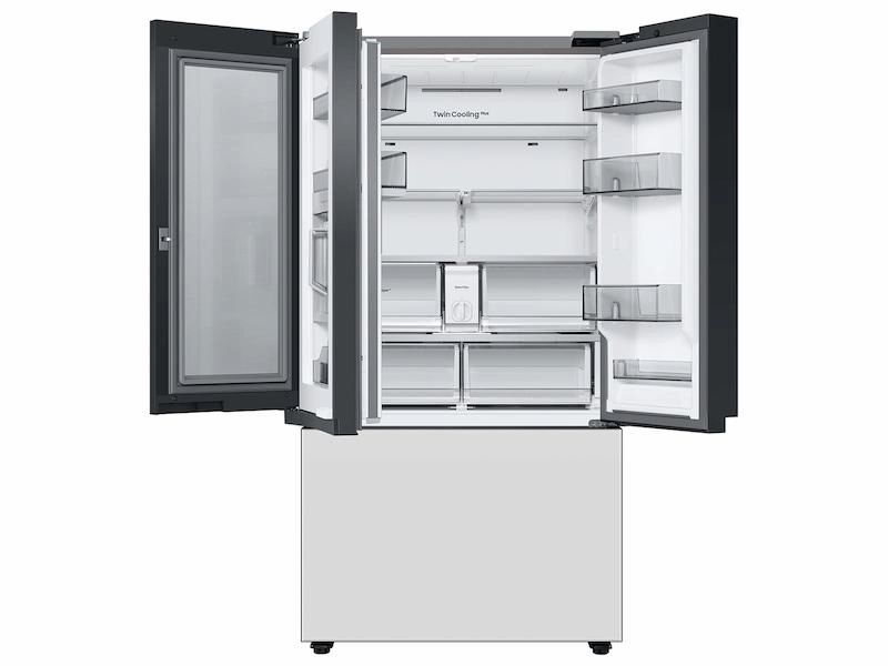 Samsung RF24BB660012 Bespoke 3-Door French Door Refrigerator (24 Cu. Ft.) With Beverage Center&#8482; In White Glass