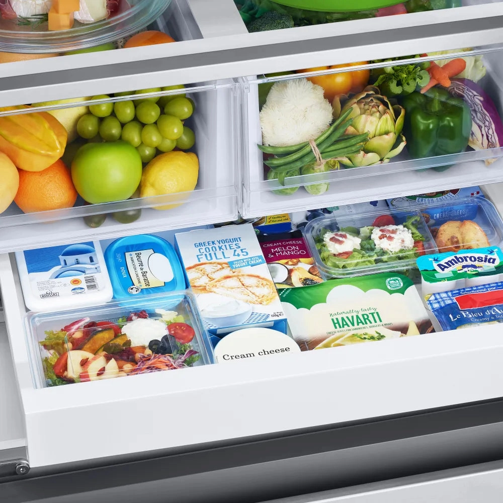 Samsung RF25C5151SR 25 Cu. Ft. 33" 3-Door French Door Refrigerator With Dual Auto Ice Maker In Stainless Steel