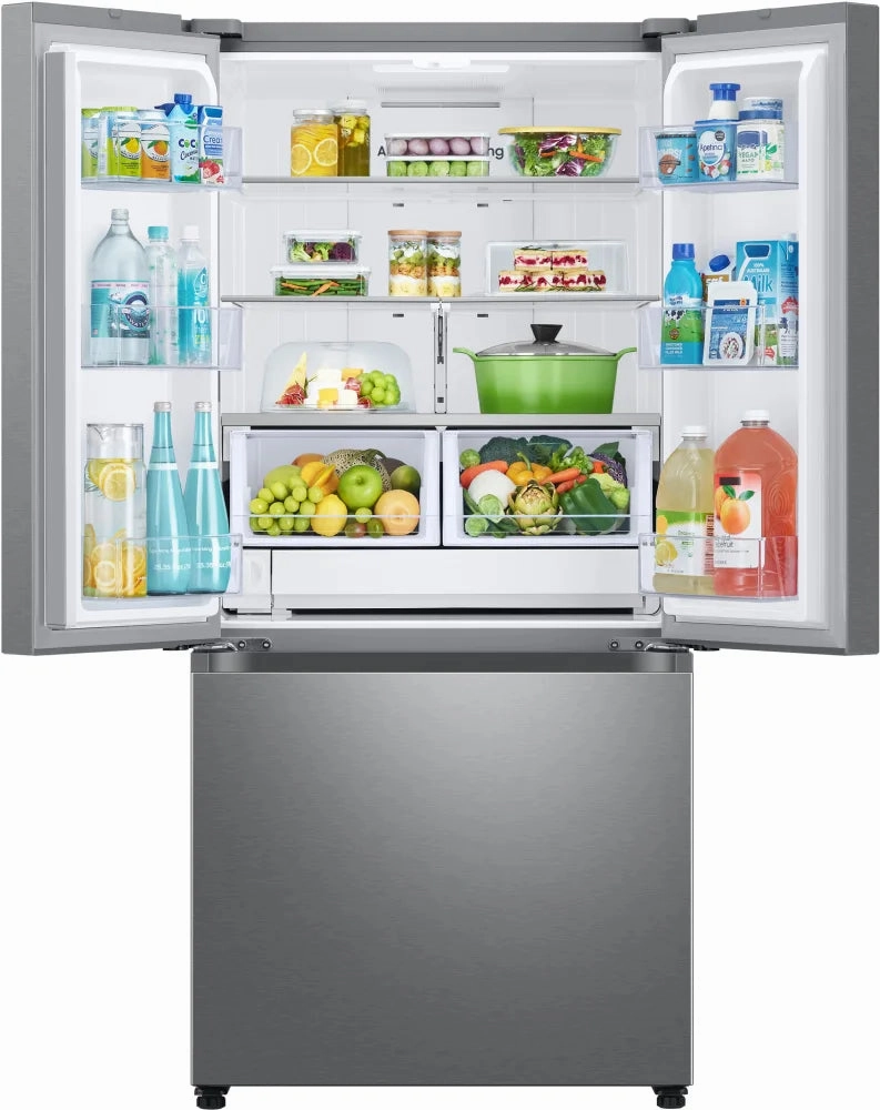 Samsung RF25C5151SR 25 Cu. Ft. 33" 3-Door French Door Refrigerator With Dual Auto Ice Maker In Stainless Steel