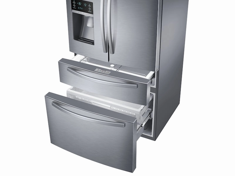 Samsung RF25HMIDBSR 25 Cu. Ft. Large Capacity 4-Door French Door Refrigerator With External Water & Ice Dispenser In Stainless Steel